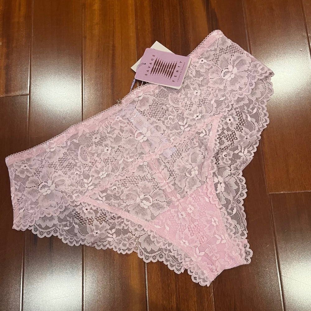 Savage X Fenty Panty Underwear Intimates Curvy Lace Unicorn Lavender Pink New 1X